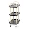 Hello Honey® Main + Mesa™ 3-Tier Modern Plastic and Metal Trolley